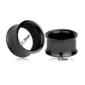Écarteur Tunnel Acier 316L Double Évasé & Dévissable (variante noir PVD).