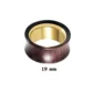 Écarteur Tunnel Oreille Bois de Santal & Acier Doré (variante 19 mm).