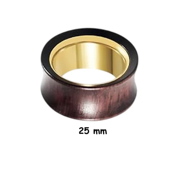 Écarteur Tunnel Oreille Bois de Santal & Acier Doré (variante 25 mm) Écarteur Tunnel Oreille Bois de Santal & Acier Doré (variante 25 mm).