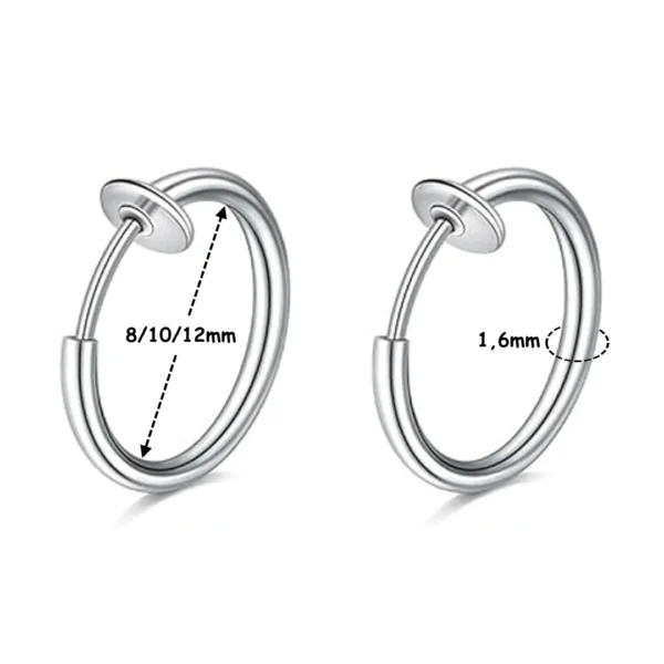 Faux Piercing Anneau 1,6 mm Oreille ou Nez (sans perçage) (variante acier poli) Faux Piercing Anneau 1,6 mm Oreille ou Nez (sans perçage) (variante acier poli).