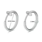 Faux Piercing Anneau 1,6 mm Oreille ou Nez (sans perçage) (variante acier poli)