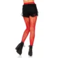 Femme Punk en Collants Résille à Motif Flammes - Couleur Rouge.