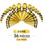 Kit Stretching Oreille Acier 316L Doré PVD Tapers & Tunnels 1,6-10mm.