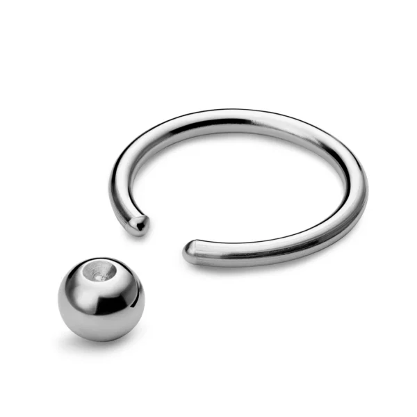 Piercing Anneau CBR en Titane avec Bille Captive - Diamètre 6 à 12 mm Piercing Anneau CBR en Titane avec Bille Captive - Diamètre 6 à 12 mm.