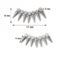 Piercing Labret Titane à Arc de 7 Pointes Coniques sur Base Sertie (dimensions).