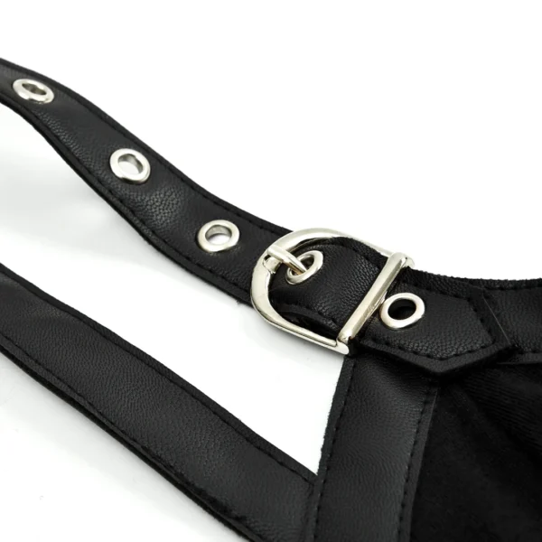 Soutien-Gorge Gothique Noir Ajustable avec Laçage Similicuir Soutien-Gorge Gothique Noir Ajustable avec Laçage Similicuir.