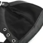 Soutien-Gorge Gothique Noir Bonnets Tissu Laçage Similicuir.