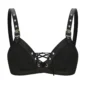 Soutien-Gorge Gothique Noir Laçage Similicuir.