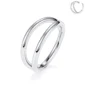 Piercing Double Anneau Clicker - Ø 8 mm (variante titane poli).