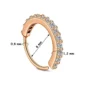 Piercing Nostril Anneau Clicker Acier 316L avec Inscrustrations de Zirconiums (variante or rose PVD)