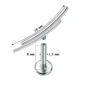 Piercing Oreille Labret à Motif Double Ligne Courbée 15 mm (dimensions).