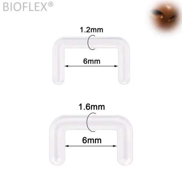 Retainer Septum Bioflex® Transparent - 1,2 mm ou 1,6 mm Retainer Septum Bioflex® Transparent - 1,2 mm ou 1,6 mm.