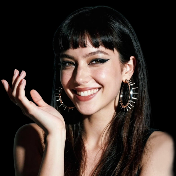 Lot De 7 Boucles D'oreilles Punk - Style Gothique, Léger, Pour Femme, Fête, Boîte De Nuit, Esthétique Sombre