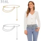 Ceinture Chaîne de Taille Triple Rang pour Femme Acier 316L.
