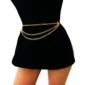 Ceinture Chaîne de Taille Triple Rang pour Femme Acier 316L (vue de dos).