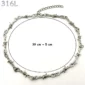 Collier Choker en Fil Barbelé Acier 316L 39-44 cm.