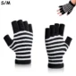 Mitaines à Rayures Noires & Blanches S-M.
