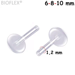 Piercing Labret de Remplacement Bioflex® Threadless 6-10 mm.