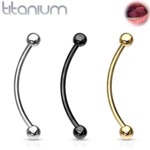 Piercing Snake Eyes Barbell Courbé en Titane 14-16 mm.