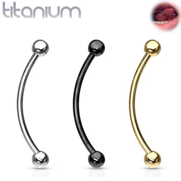 Piercing Snake Eyes Barbell Courbé en Titane 14-16 mm Piercing Snake Eyes Barbell Courbé en Titane 14-16 mm.