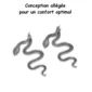 Boucles d’Oreilles Serpent Traversant en Acier 316L - Conception allégée au dos.