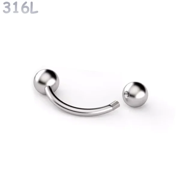 Piercing Banane Acier 316L Poli Piercing Banane Acier 316L Poli.