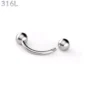 Piercing Banane Acier 316L Poli.