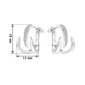 Boucles d’oreilles Griffes Argent 925 & Zircons Pavés (dimensions)