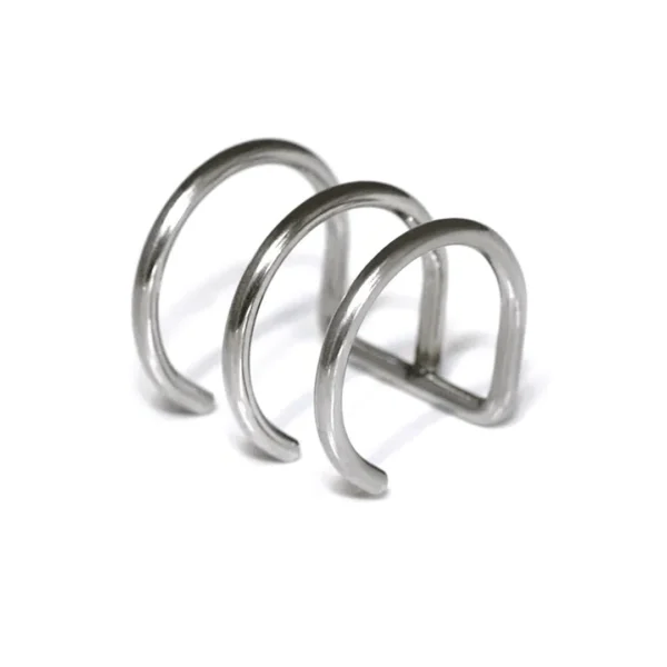 Faux Piercing Triple Anneau Lèvre & Cartilage en Acier 316L Poli Faux Piercing Triple Anneau Lèvre & Cartilage en Acier 316L Poli