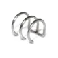Faux Piercing Triple Anneau Lèvre & Cartilage en Acier 316L Poli