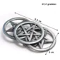 Boucle de Ceinture Triple Pentacle Acier 316L (dimensions).