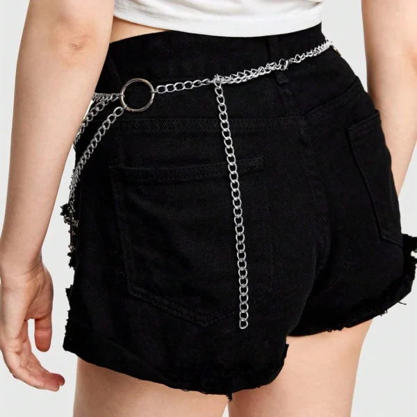 Ceinture Chaîne de Taille Croix Gothique en Acier à Fermeture Mousqueton Ceinture Chaîne de Taille Croix Gothique en Acier à Fermeture Mousqueton.