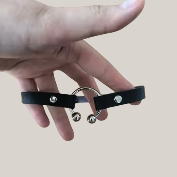 Choker Similicuir Fer à Cheval Acier 316L Choker Similicuir Fer à Cheval Acier 316L.