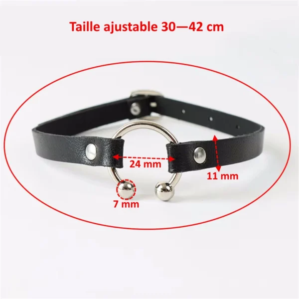 Collier Choker Similicuir Fer à Cheval en Acier - Taille Ajustable 30 à 42 cm Collier Choker Similicuir Fer à Cheval en Acier - Taille Ajustable 30 à 42 cm.
