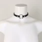 Collier Choker en Similicuir à Fer à Cheval Acier.