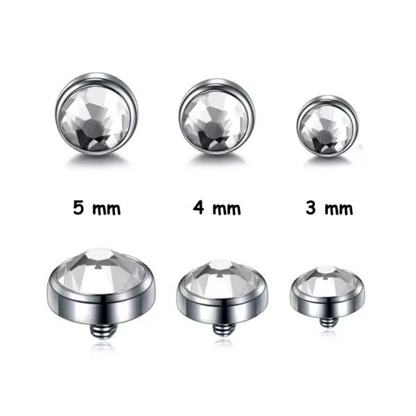 Embouts Microdermaux en Titane Zircon 3-4-5 mm Embouts Microdermaux en Titane Zircon 3-4-5 mm.