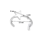 Faux Piercing Lèvre Anneau avec Étoile en Acier 316L (dimensions).