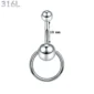 Piercing Nombril Anneau CBR Suspendu Acier 316L - Longueur 10 mm