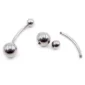 Piercing Nombril en Titane ASTM-F136 Longueur 6-16 mm avec Billes