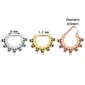 Piercing Septum Clicker Multi Têtes de Mort Acier 316L (dimensions).