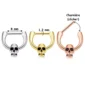 Piercing Septum Clicker Tête de Mort Acier 316L (dimensions).