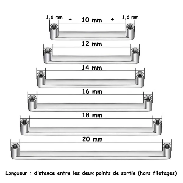 Piercing Surface Agrafe Titane ASTM-F136 10-20 mm (dimensions) Piercing Surface Agrafe Titane ASTM-F136 10-20 mm (dimensions).