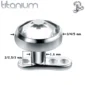 Piercing de Surface en Titane Microdermal avec Zircon 3-4-5 mm.