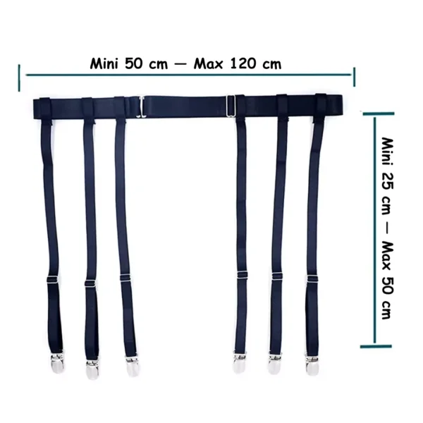 Porte-Jarretelle Réglable 6 Clips Métalliques Porte-Jarretelle Réglable 6 Clips Métalliques.