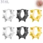 Boucles d’Oreilles Anneaux à Pointes Clicker Acier 316L.