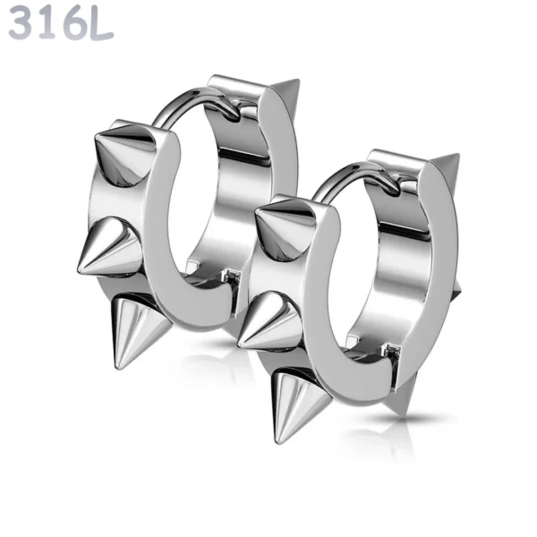 Boucles d’Oreilles Anneaux à Pointes Clicker Acier 316L Poli Boucles d’Oreilles Anneaux à Pointes Clicker Acier 316L Poli.