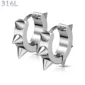 Boucles d’Oreilles Anneaux à Pointes Clicker Acier 316L Poli.