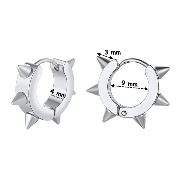 Boucles d’Oreilles Anneaux à Pointes Clicker Acier 316L (dimensions) Boucles d’Oreilles Anneaux à Pointes Clicker Acier 316L (dimensions).