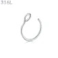 Faux Piercing Narine Anneau Acier 316L Poli.