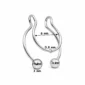 Faux Piercing Septum Fer à Cheval à Billes Acier 316L (dimensions)